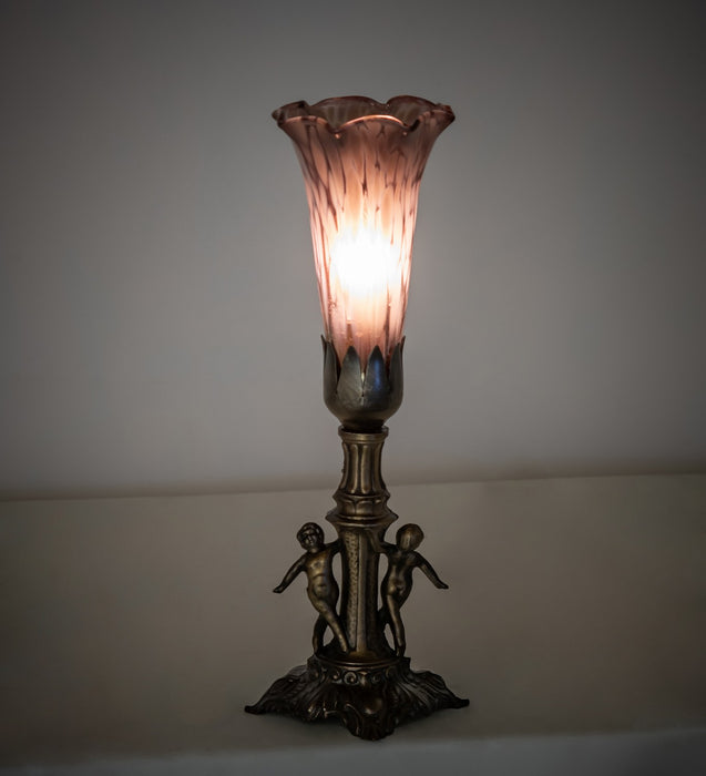 Meyda Tiffany 262940 One Light Mini Lamp, Antique Brass