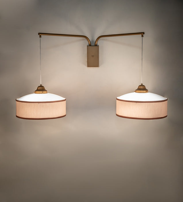 Meyda Tiffany 263276 Two Light Wall Sconce, Gold Metallic