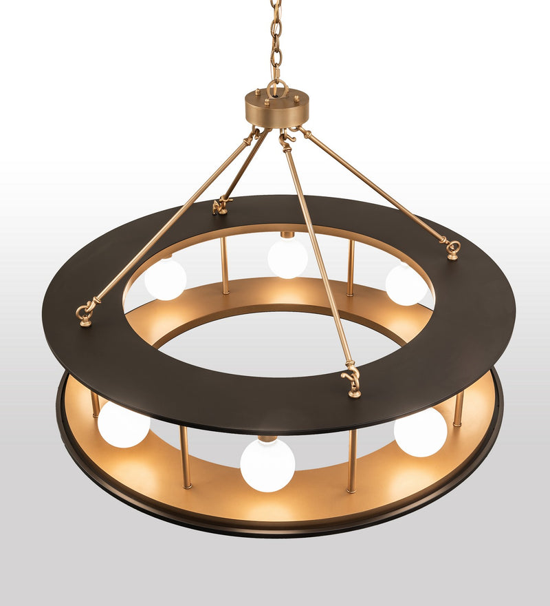 Meyda Tiffany 263461 LED Pendant, Gold Metallic & Oil Rubbed Bronze