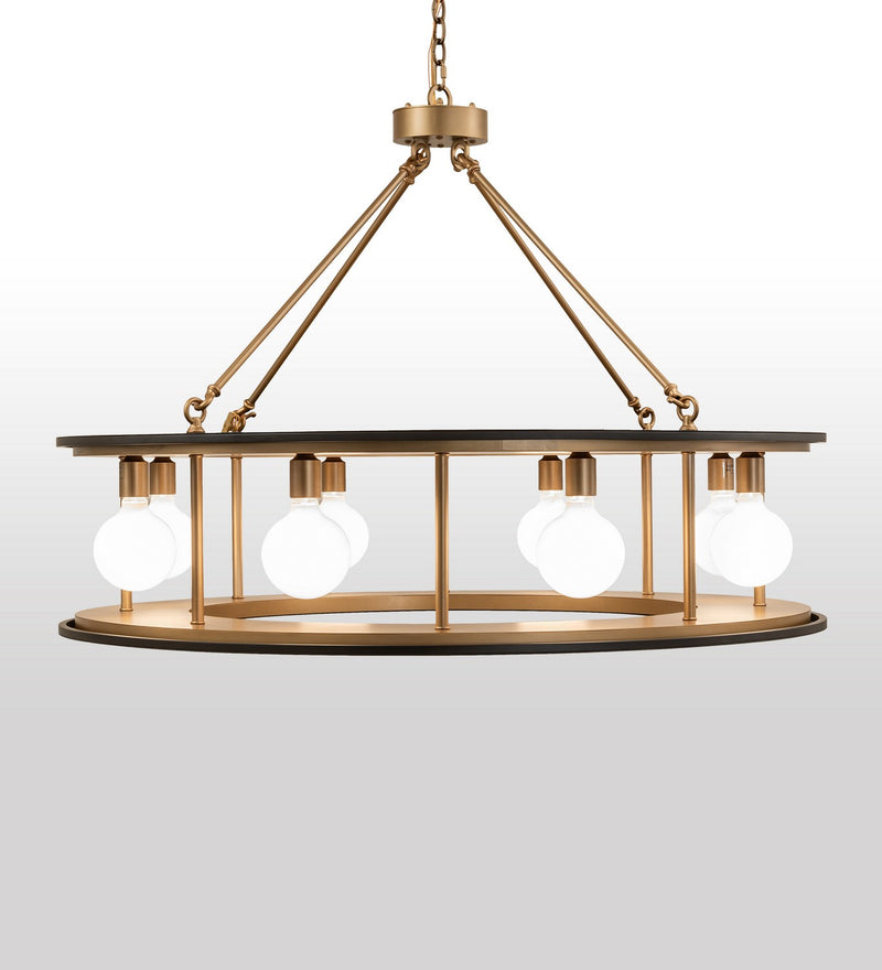 Meyda Tiffany 263461 LED Pendant, Gold Metallic & Oil Rubbed Bronze