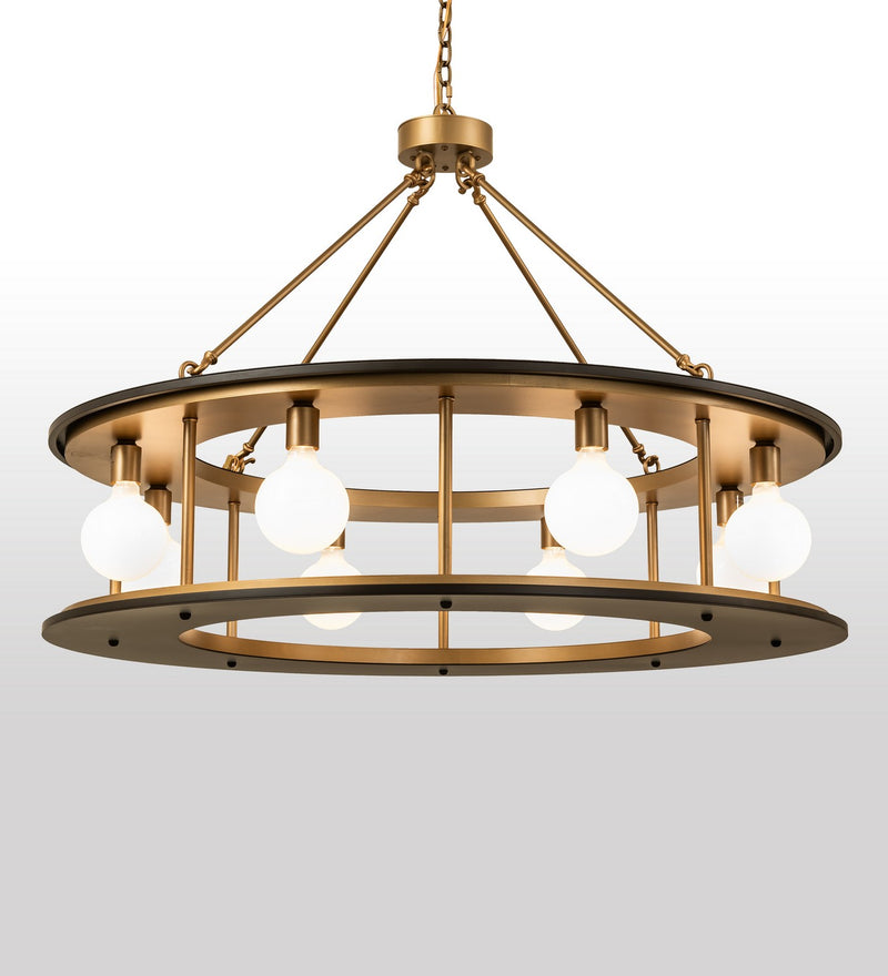 Meyda Tiffany 263461 LED Pendant, Gold Metallic & Oil Rubbed Bronze