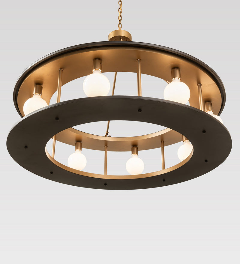 Meyda Tiffany 263461 LED Pendant, Gold Metallic & Oil Rubbed Bronze