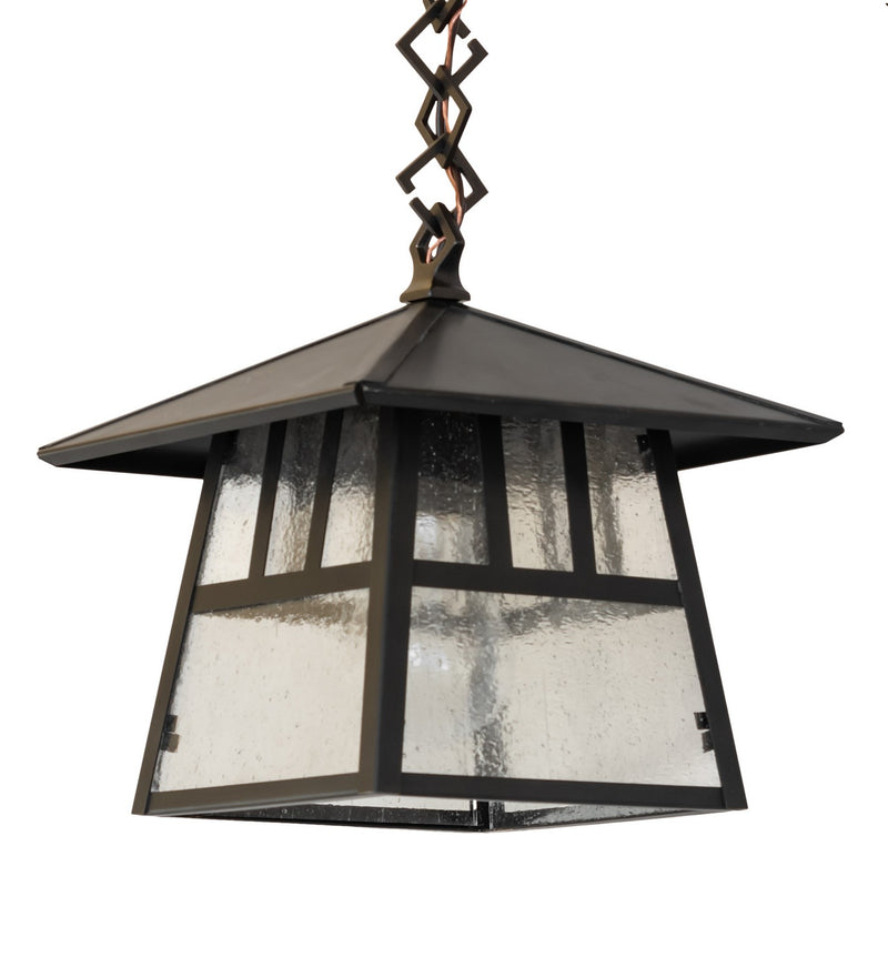 Meyda Tiffany 265134 One Light Pendant, Craftsman Brown