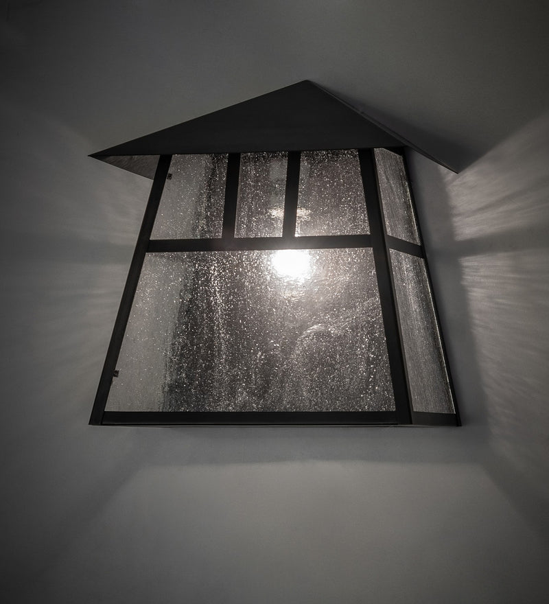 Meyda Tiffany 265138 One Light Wall Sconce, Craftsman Brown