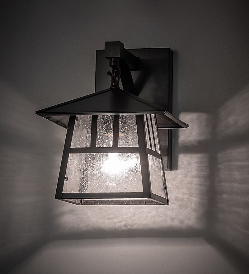 Meyda Tiffany 265141 One Light Wall Sconce, Craftsman Brown