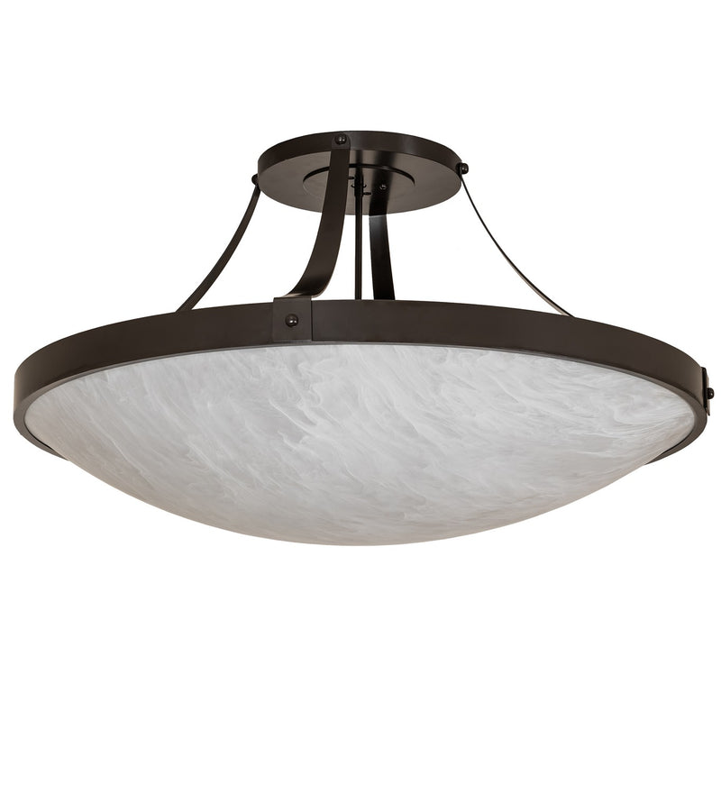 Meyda Tiffany 265539 Six Light Semi-Flushmount, Timeless Bronze