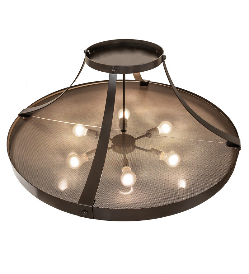 Meyda Tiffany 265539 Six Light Semi-Flushmount, Timeless Bronze