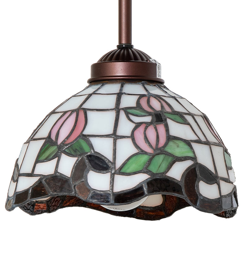 Meyda Tiffany 265566 One Light Mini Pendant, Mahogany Bronze