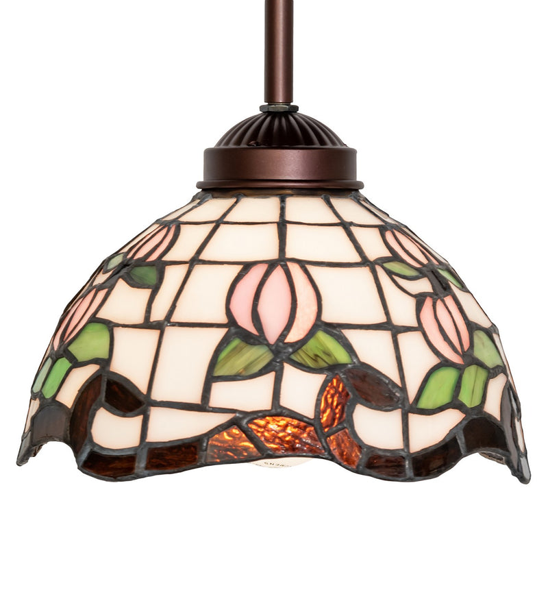Meyda Tiffany 265566 One Light Mini Pendant, Mahogany Bronze