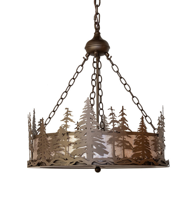 Meyda Tiffany 265951 Four Light Pendant, Tyler Bronze