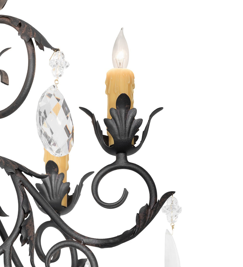 Meyda Tiffany 267303 Nine Light Chandelier, Chestnut Textured