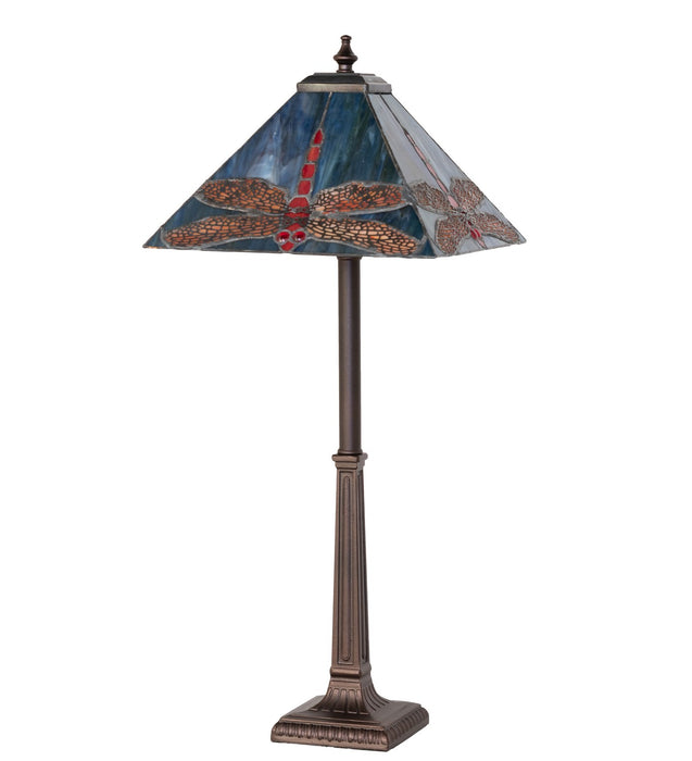Meyda Tiffany 267533 One Light Buffet Lamp, Mahogany Bronze
