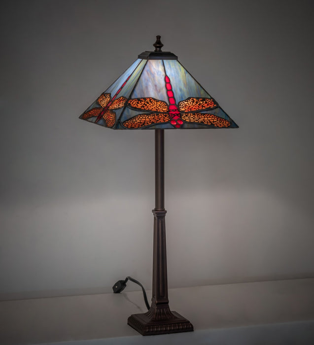 Meyda Tiffany 267533 One Light Buffet Lamp, Mahogany Bronze