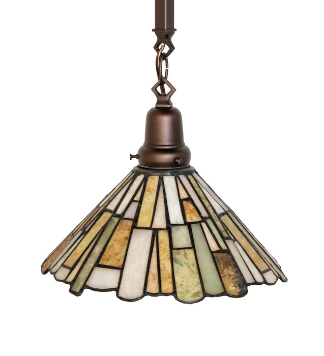 Meyda Tiffany 267931 One Light Pendant, Mahogany Bronze