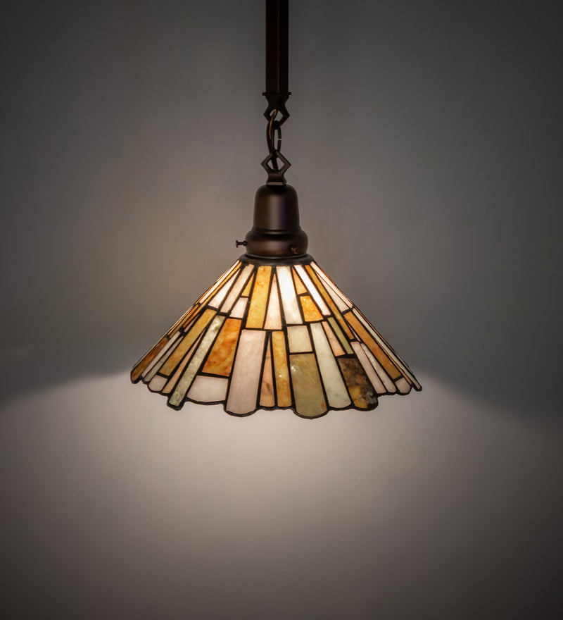 Meyda Tiffany 267931 One Light Pendant, Mahogany Bronze