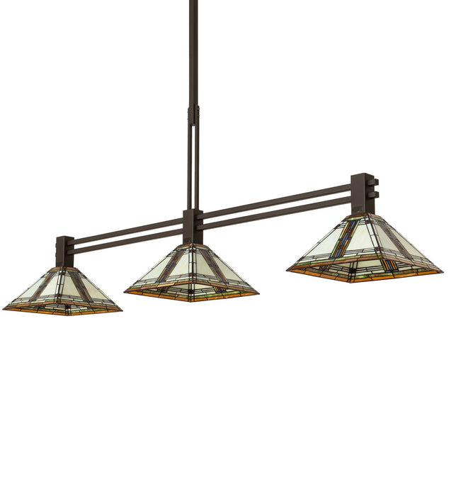 Meyda Tiffany 268262 Three Light Island Pendant, Oil Rubbed Bronze