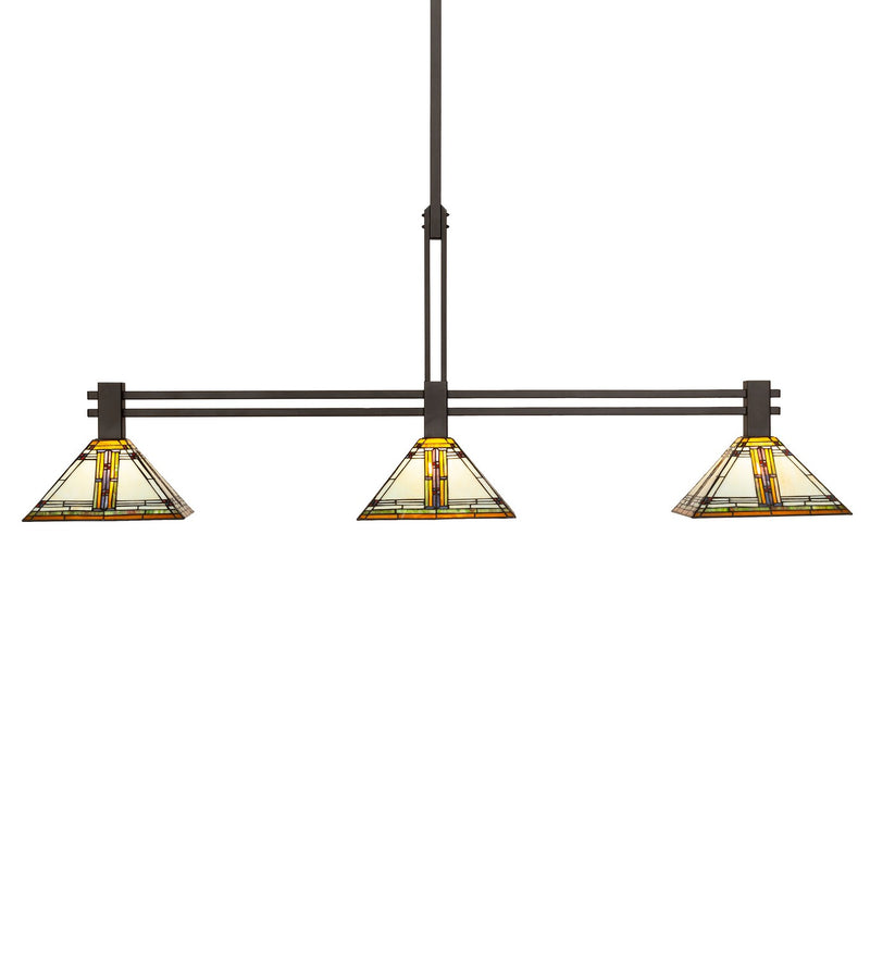 Meyda Tiffany 268262 Three Light Island Pendant, Oil Rubbed Bronze