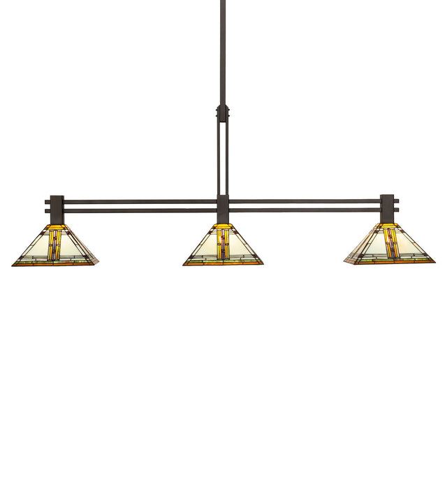 Meyda Tiffany 268262 Three Light Island Pendant, Oil Rubbed Bronze