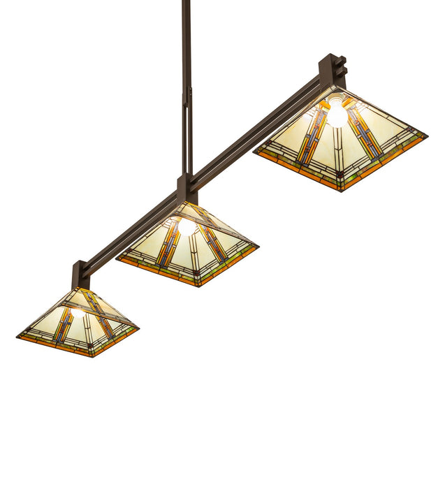 Meyda Tiffany 268262 Three Light Island Pendant, Oil Rubbed Bronze