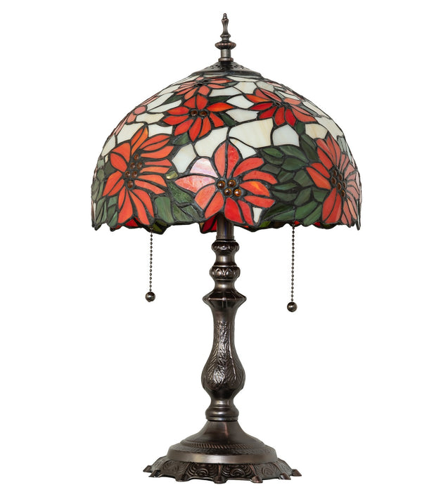 Meyda Tiffany 269101 Two Light Table Lamp, Mahogany Bronze