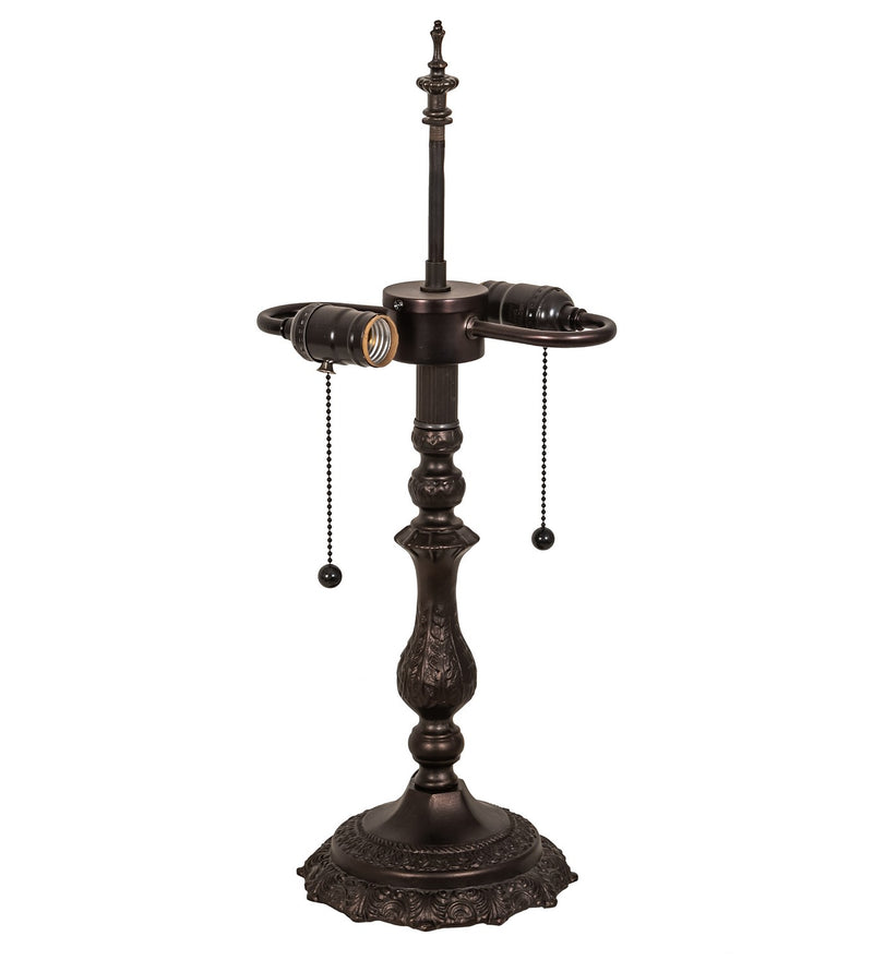 Meyda Tiffany 269101 Two Light Table Lamp, Mahogany Bronze