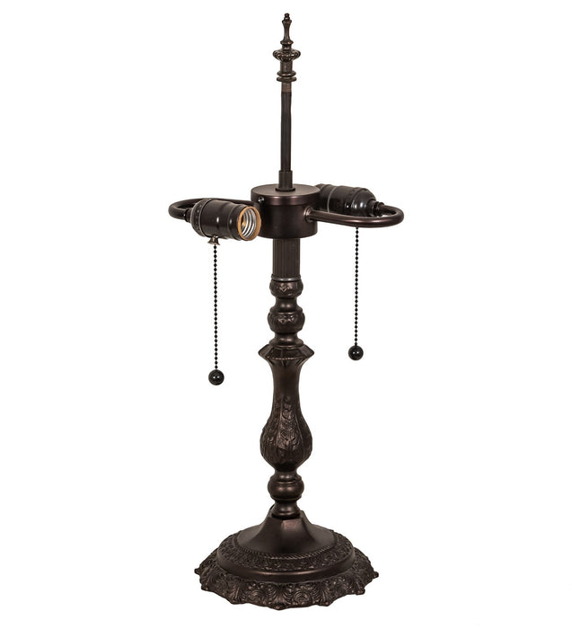 Meyda Tiffany 269101 Two Light Table Lamp, Mahogany Bronze