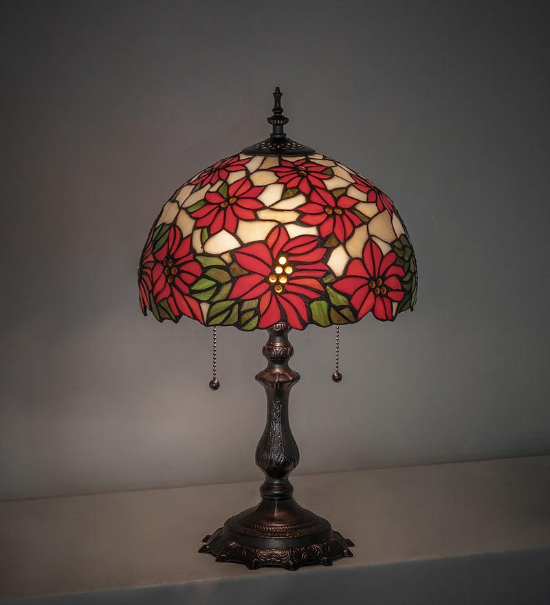 Meyda Tiffany 269101 Two Light Table Lamp, Mahogany Bronze