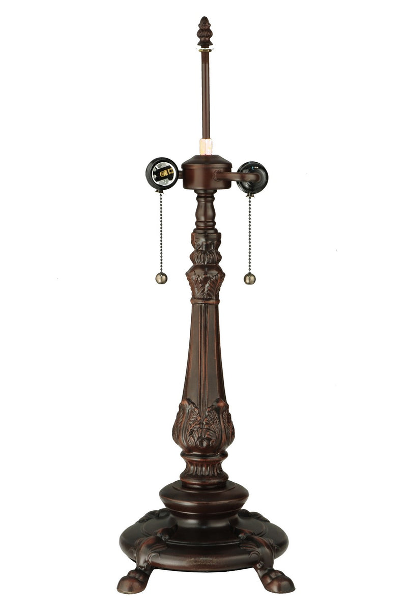 Meyda Tiffany 269104 Two Light Table Lamp, Mahogany Bronze