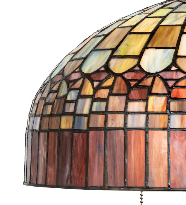 Meyda Tiffany 68875 Two Light Table Lamp, Mahogany Bronze