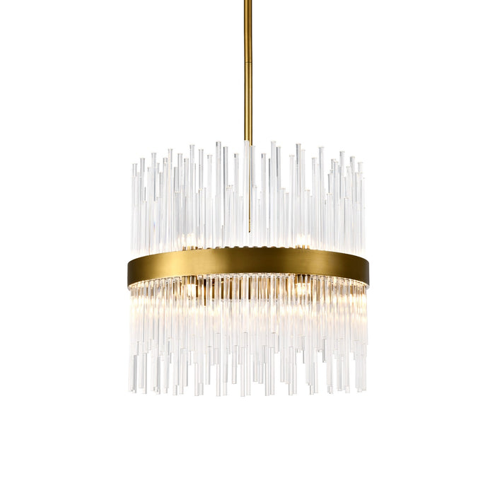 Zeev Lighting CD10404-12-AGB 12 Light Chandelier, Aged Brass