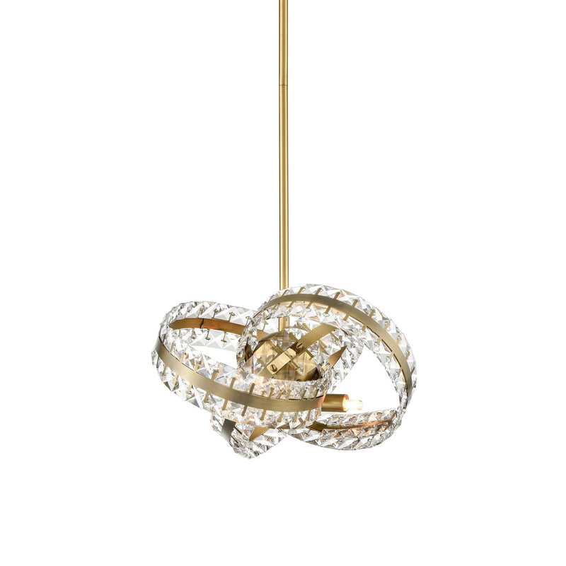Zeev Lighting P30095-3-AGB Three Light Pendant, Aged Brass