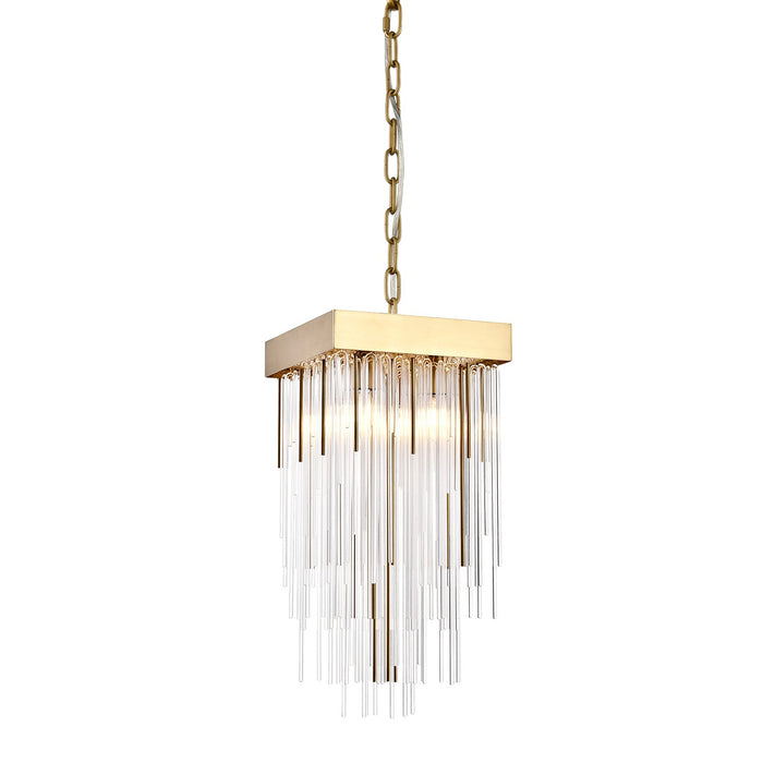 Zeev Lighting P30107-4-AGB Four Light Pendant, Aged Brass