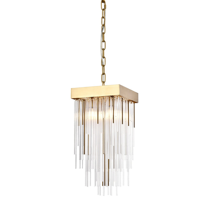 Zeev Lighting P30107-4-AGB Four Light Pendant, Aged Brass