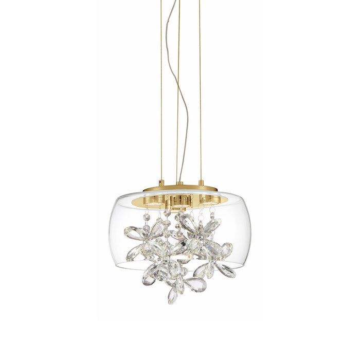 Zeev Lighting MP40045-LED-AGB LED Mini Pendant, Aged Brass