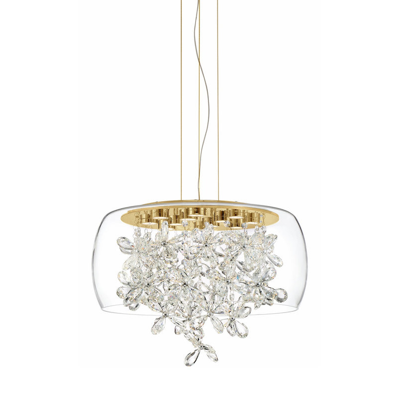 Zeev Lighting CD10243-LED-AGB LED Chandelier, Aged Brass