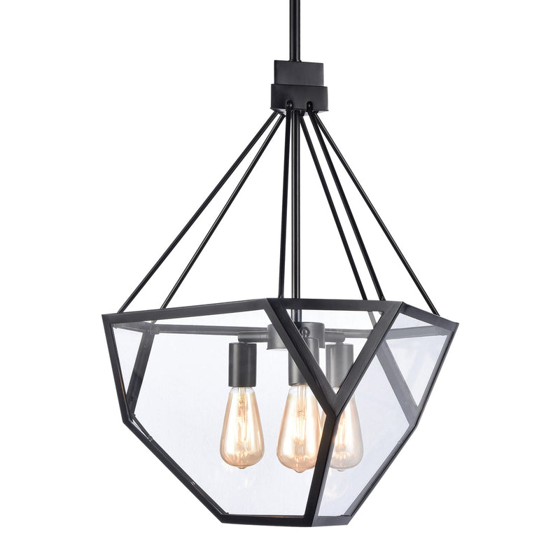 Zeev Lighting CD10029-3-SBB Three Light Chandelier, Satin Brushed Black