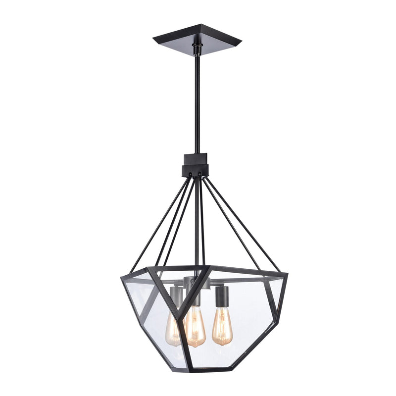 Zeev Lighting CD10029-3-SBB Three Light Chandelier, Satin Brushed Black