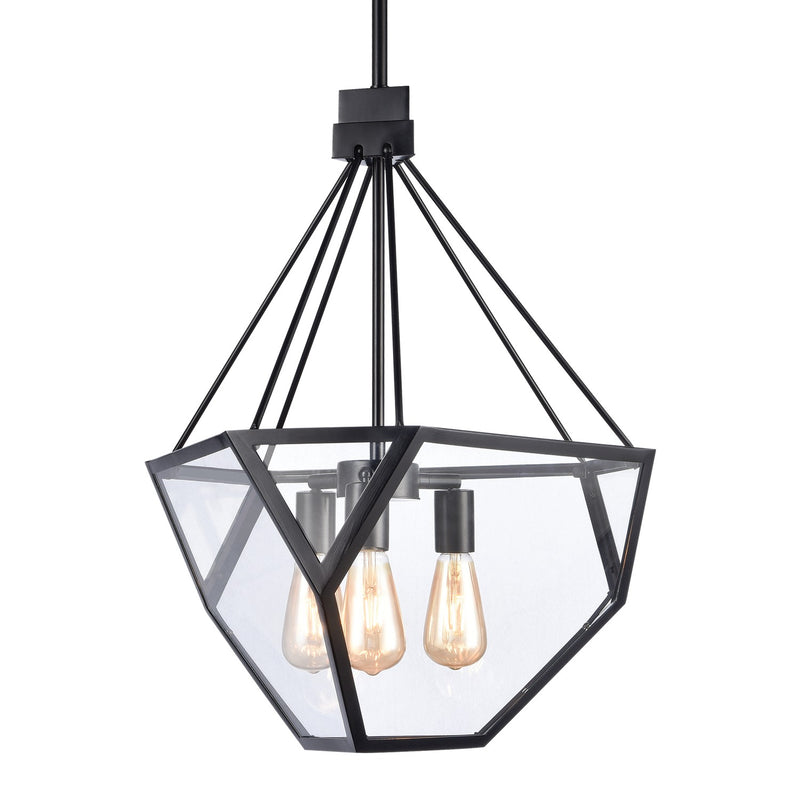 Zeev Lighting CD10029-3-SBB Three Light Chandelier, Satin Brushed Black