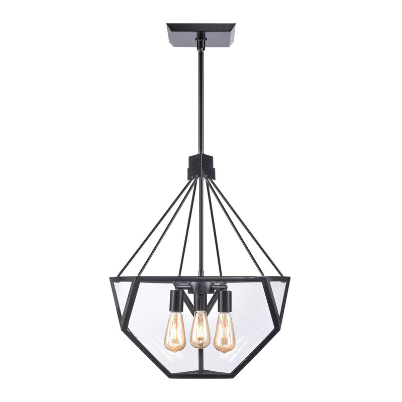 Zeev Lighting CD10029-3-SBB Three Light Chandelier, Satin Brushed Black