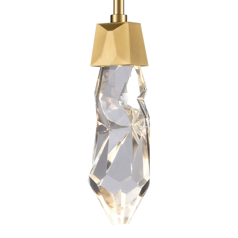 Zeev Lighting MP11401-LED-AGB LED Mini Pendant, Aged Brass