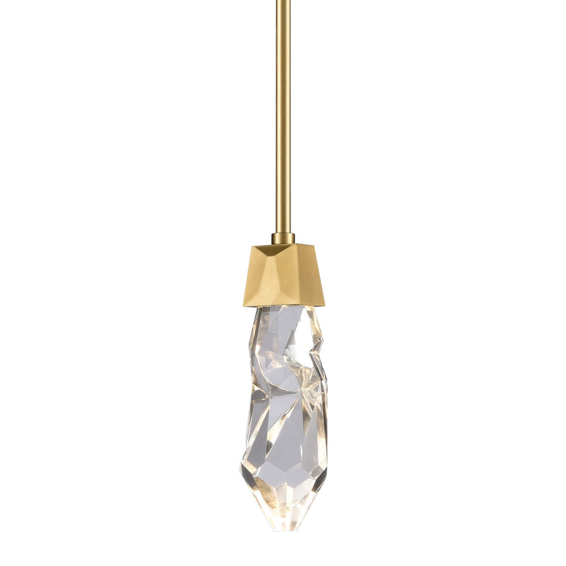 Zeev Lighting MP11401-LED-AGB LED Mini Pendant, Aged Brass