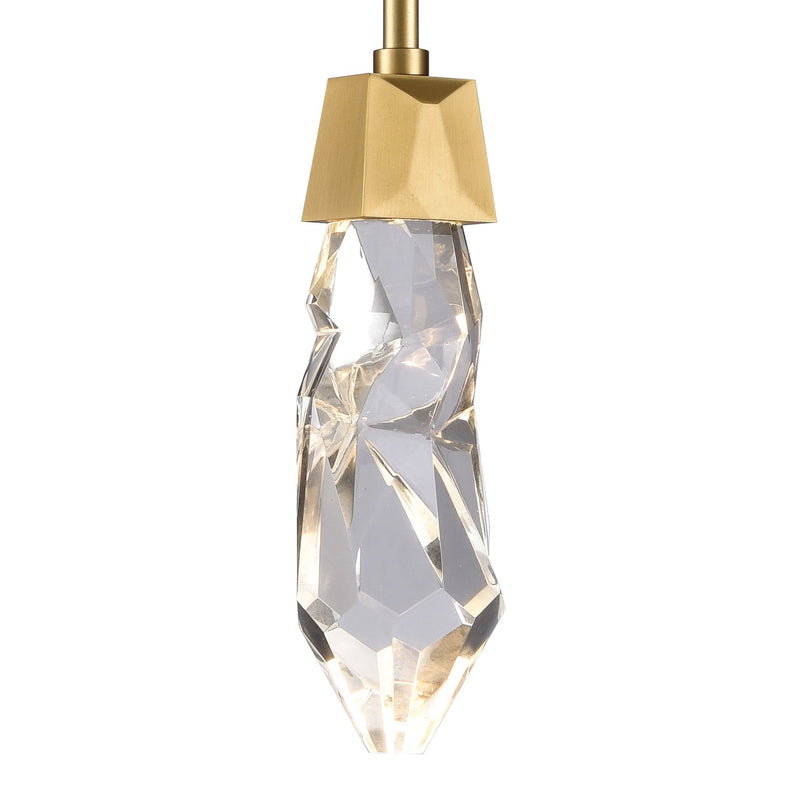 Zeev Lighting MP11401-LED-AGB LED Mini Pendant, Aged Brass