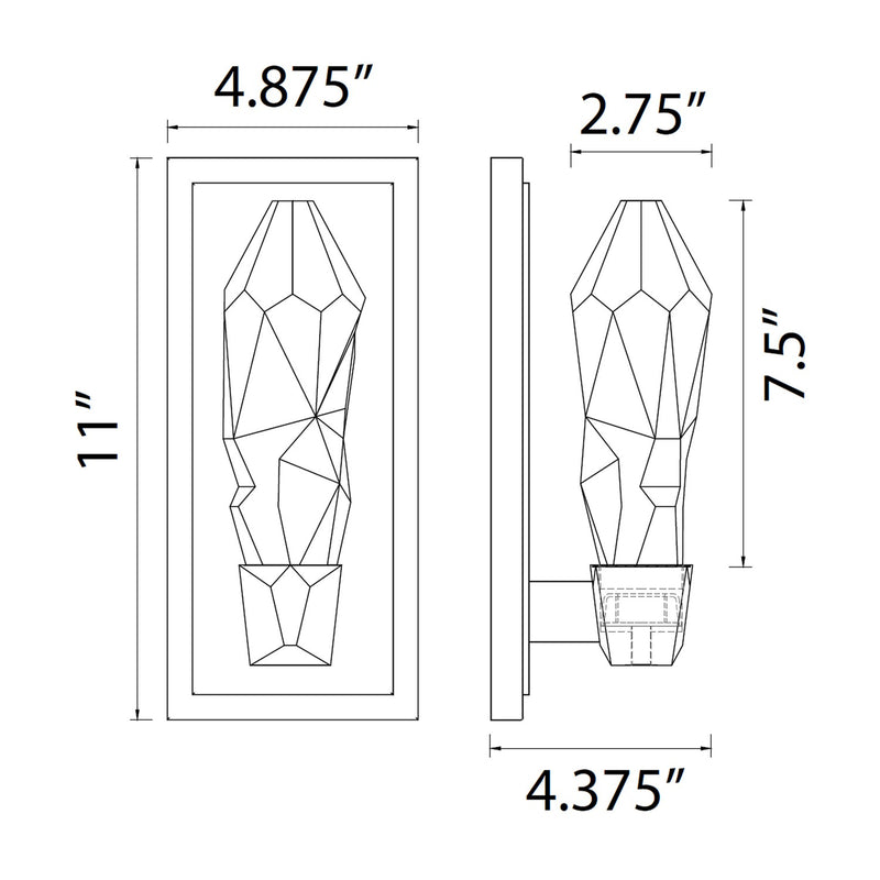 Zeev Lighting WS11405-LED-1-AGB LED Wall Sconce, Aged Brass