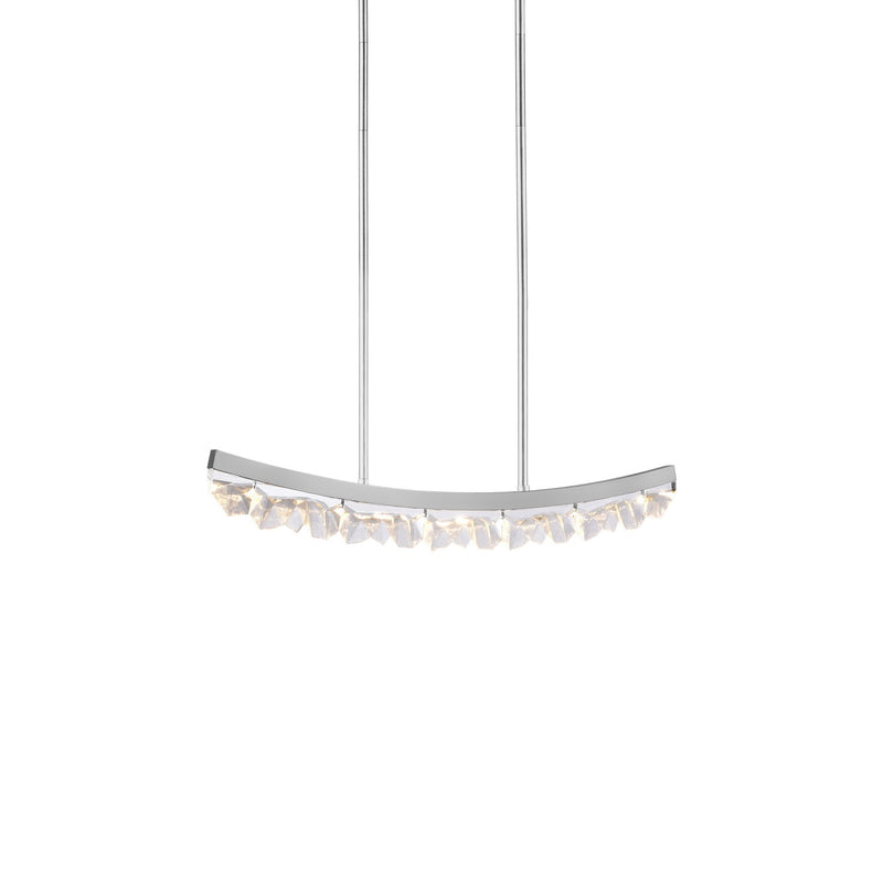 Zeev Lighting PL11611-LED-32-PN LED Linear Pendant, Polished Nickel