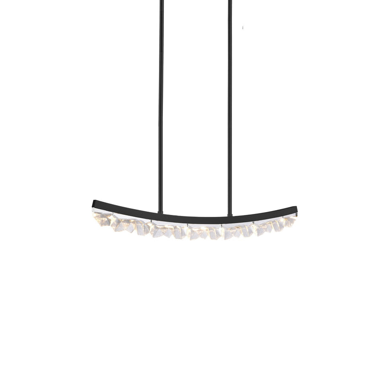 Zeev Lighting PL11612-LED-32-SBB LED Linear Pendant, Satin Brushed Black