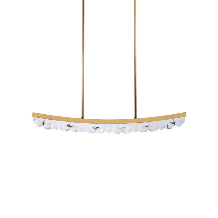 Zeev Lighting PL11613-LED-48-AGB LED Linear Pendant, Aged Brass