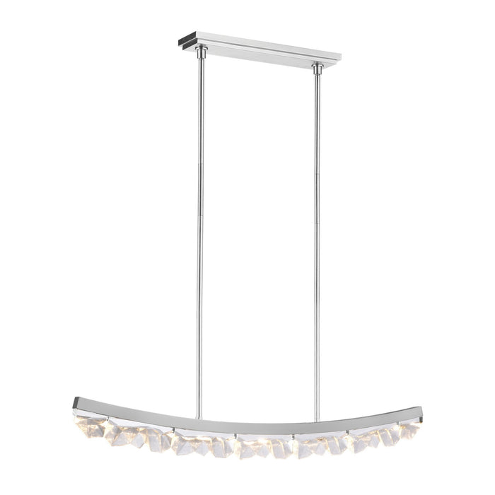 Zeev Lighting PL11615-LED-48-PN LED Linear Pendant, Polished Nickel