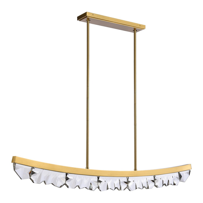 Zeev Lighting PL11617-LED-56-AGB LED Linear Pendant, Aged Brass