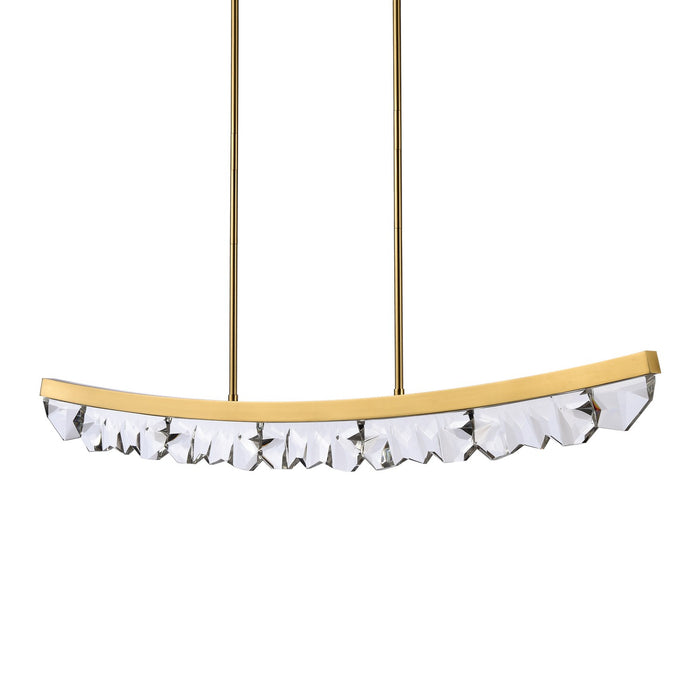 Zeev Lighting PL11617-LED-56-AGB LED Linear Pendant, Aged Brass