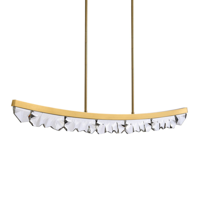 Zeev Lighting PL11617-LED-56-AGB LED Linear Pendant, Aged Brass